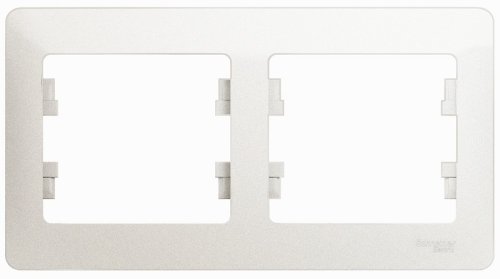 Рамка горизонтальная Systeme Electric Glossa 2-м. перламутр картинка